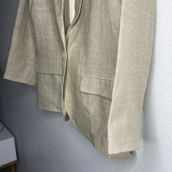 Talbots Petites NWOT Casual Linen Blazer 6 - Picture 3 of 9